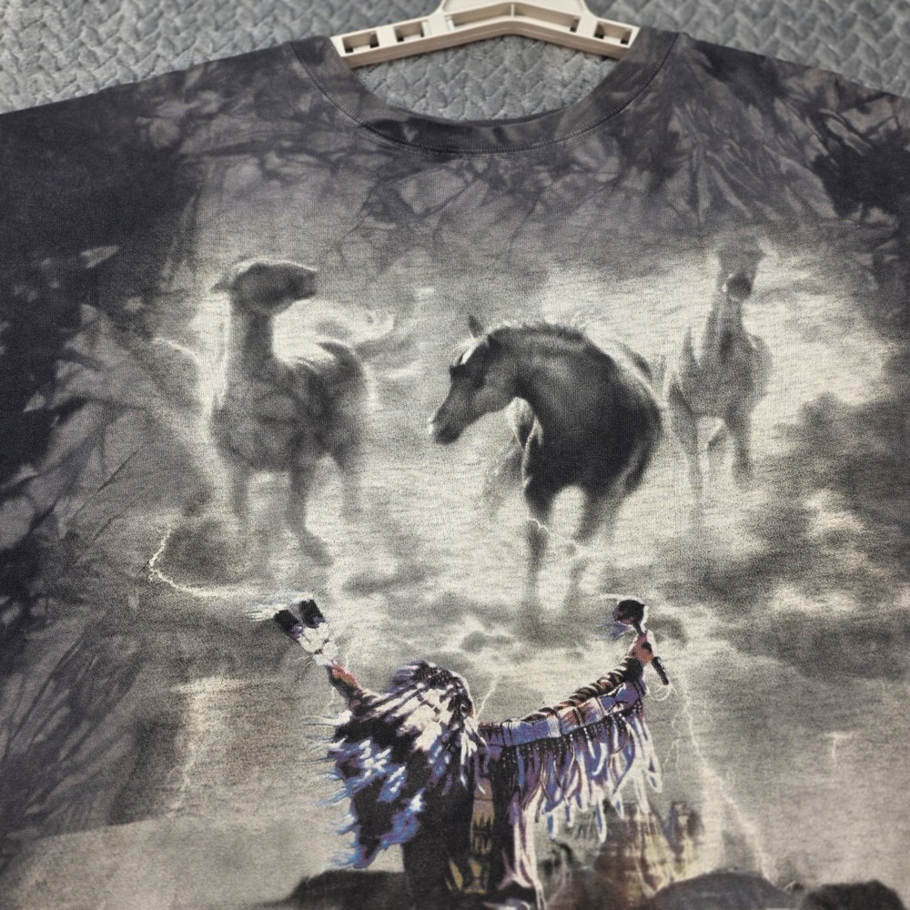 Vintage 2003 The Mountain David Penfound T-Shirt Men 2XL‎ Spirit Horse Tie Dye - Picture 3 of 14